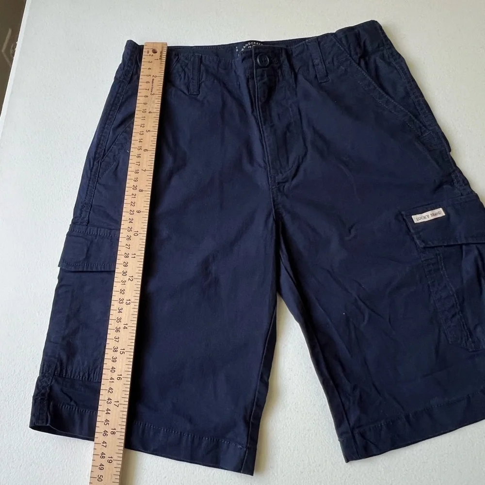 LUCKY BRAND boys' blue cargo shorts, size 10-12